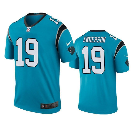 Carolina Panthers Robby Anderson Blue Color Rush Legend 3D Jersey