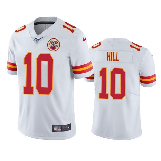 Kansas City Chiefs Tyreek Hill White 100Th Season Vapor Limited 3D Jersey