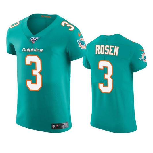 Miami Dolphins Josh Rosen Aqua 100Th Season Vapor Elite 3D Jersey