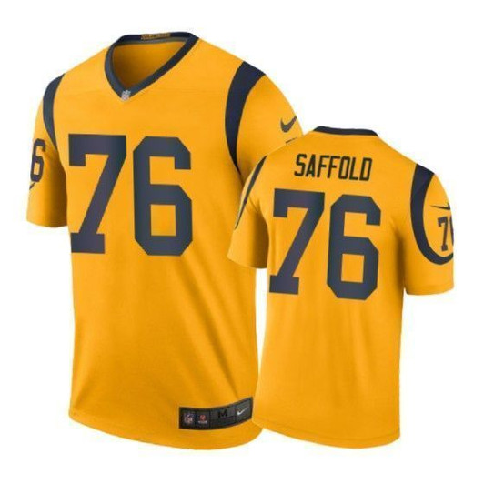 Los Angeles Rams 76 Rodger Saffold Color Rush Gold 3D Jersey