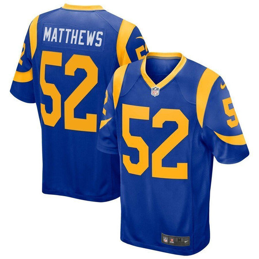 Clay Matthews Los Angeles Rams Game Royal 3D Jersey