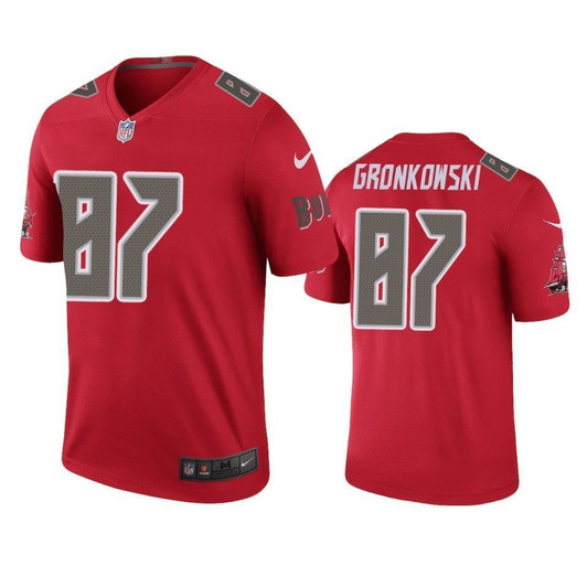 Tampa Bay Buccaneers Rob Gronkowski Red Color Rush Legend Mens 3D Jersey