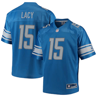Chris Lacy Detroit Lions Nfl Pro Line Team Player Blue 3D Jersey