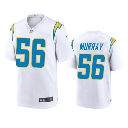Los Angeles Chargers Kenneth Murray White 2021 Nfl Draft Game 3D Jersey