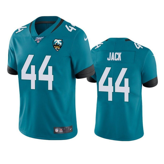 Jacksonville Jaguars Myles Jack Teal 25Th Anniversary Vapor Limited 3D Jersey