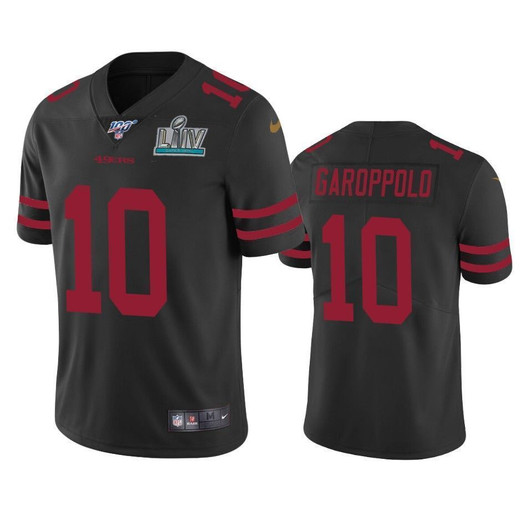 San Francisco 49Ers Jimmy Garoppolo Black Super Bowl Liv Vapor Limited 3D Jersey