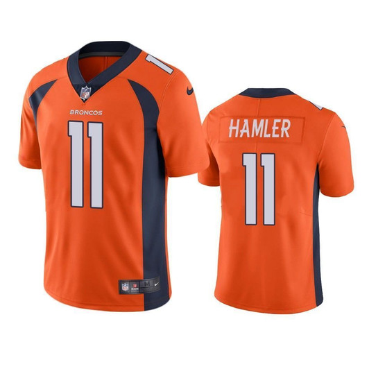 Denver Broncos K.J. Hamler Orange 2021 Nfl Draft Vapor Limited 3D Jersey