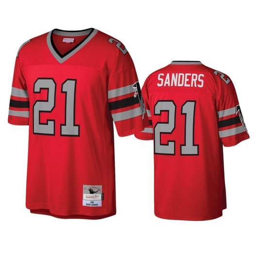 Atlanta Falcons Deion Sander Red Legacy Replica 3D Jersey