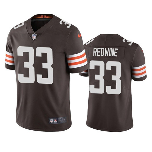Cleveland Browns Sheldrick Redwine Brown 2021 Vapor Limited Mens 3D Jersey