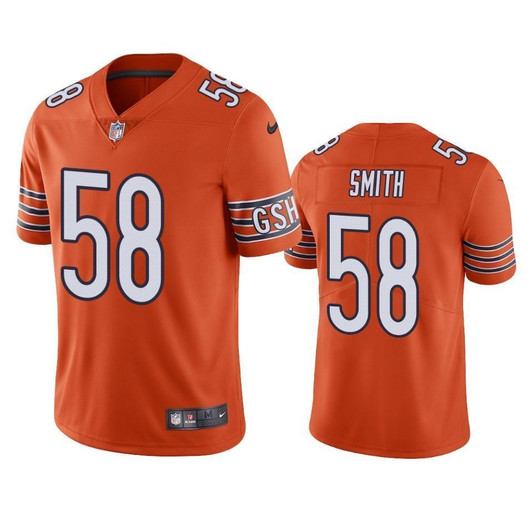 Chicago Bears Roquan Smith Orange Vapor Untouchable Limited 3D Jersey