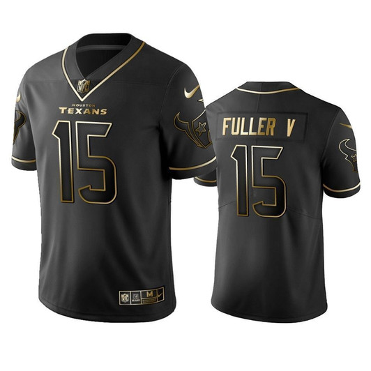 Nfl 100 Commercial Will Fuller V Houston Texans Black Golden Edition Vapor Untouchable Limited Mens 3D Jersey