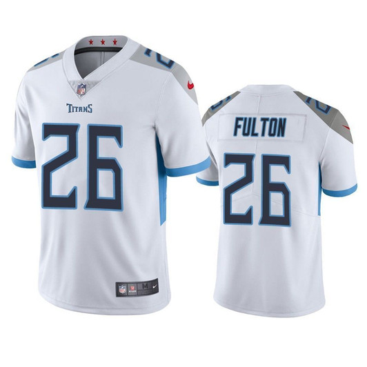 Tennessee Titans Kristian Fulton White 2021 Nfl Draft Vapor Limited 3D Jersey