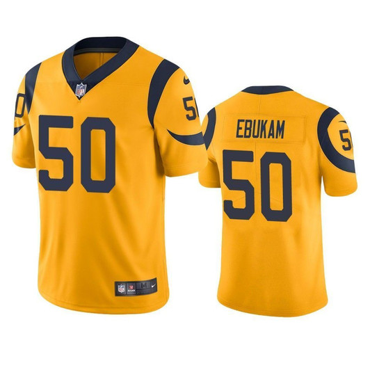 Los Angeles Rams Samson Ebukam Gold Color Rush Limited 3D Jersey