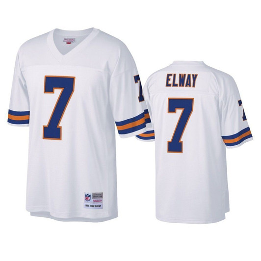 Denver Broncos John Elway White Legacy Replica 3D Jersey