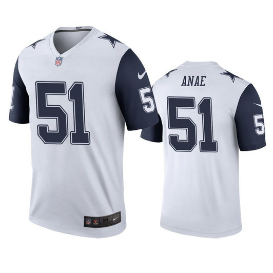 Dallas Cowboys Bradlee Anae White Color Rush Legend 3D Jersey