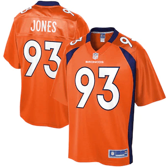 Dre'Mont Jones Denver Broncos Nfl Pro Line Player Orange 3D Jersey