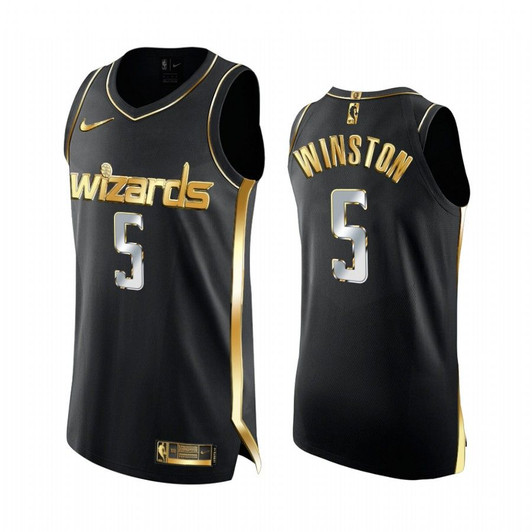 Washington Wizards Cassius Winston Black Golden Edition  Limited Jersey 2020-21