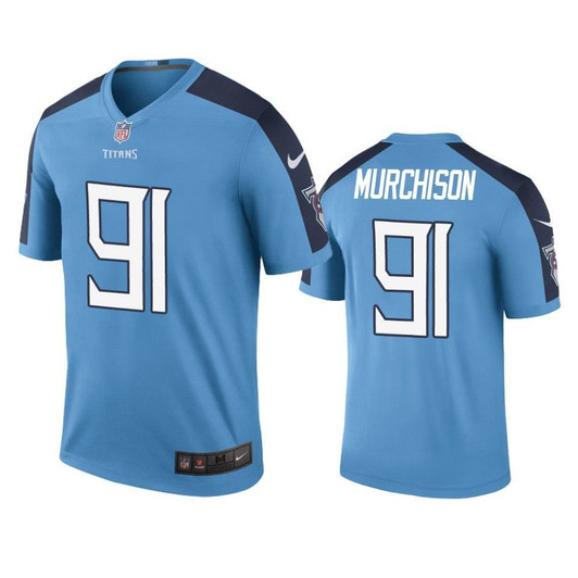 Tennessee Titans Larrell Murchison Light Blue Color Rush Legend 3D Jersey