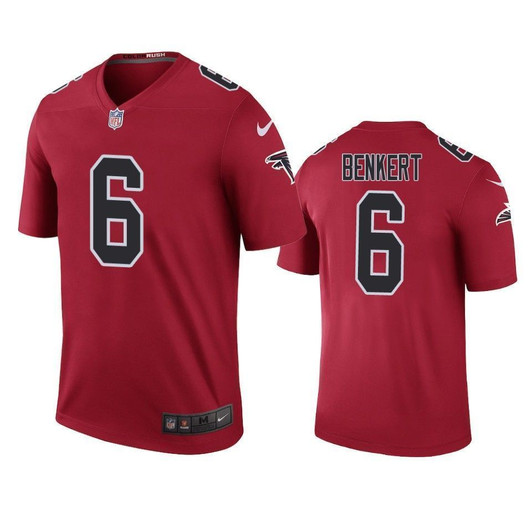 Atlanta Falcons Kurt Benkert Red Color Rush Legend 3D Jersey