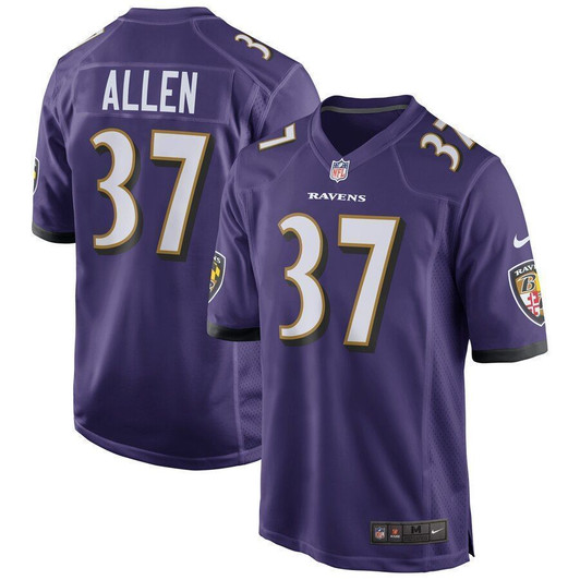 Javorius Allen Baltimore Ravens Game Purple 3D Jersey
