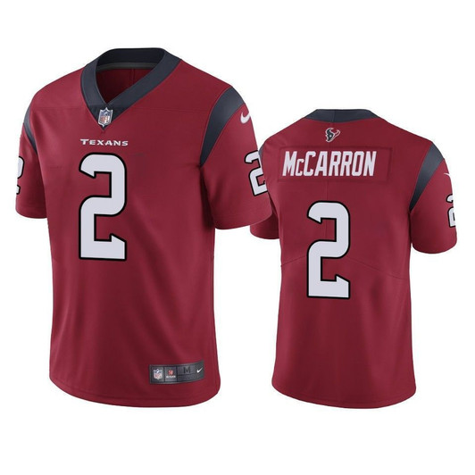 Houston Texans 2 Aj Mccarron Red Vapor Untouchable Limited Mens 3D Jersey