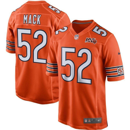 Khalil Mack Chicago Bears 100Th Season Game Orange 3D Jersey