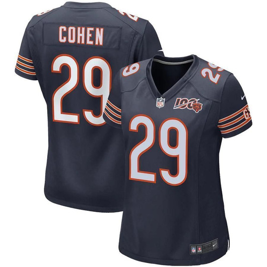 Tarik Cohen Chicago Bears Wo100Th Season Game Navy 3D Jersey