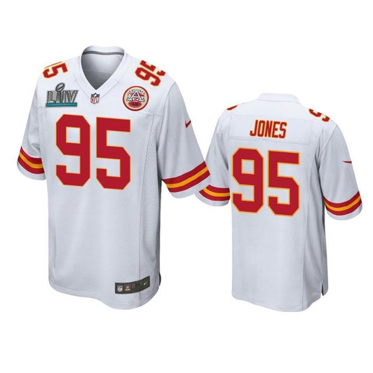 Kansas City Chiefs Chris Jones White Super Bowl Liv Game 3D Jersey