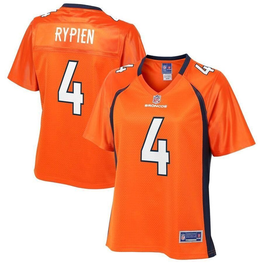 Brett Rypien Denver Broncos Nfl Pro Line Woteam Player Orange 3D Jersey