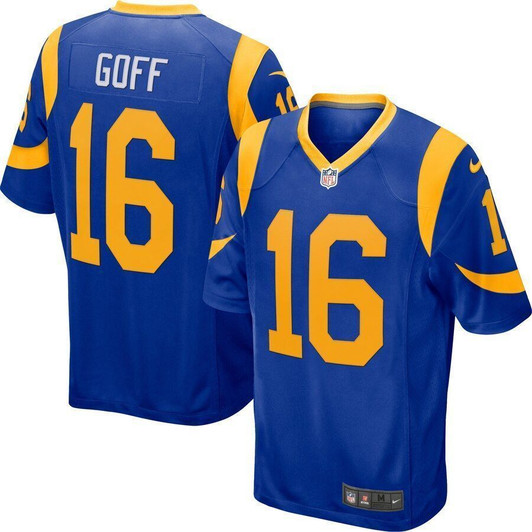 Jared Goff Los Angeles Rams Game Player Royal 3D Jersey