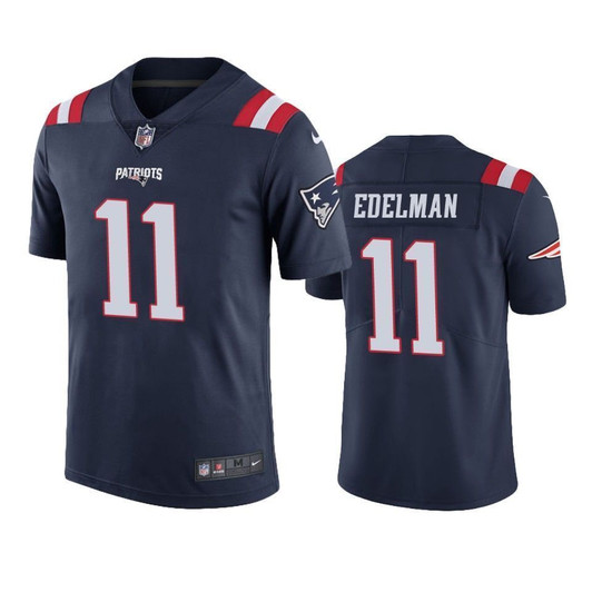 New England Patriots Julian Edelman Navy Color Rush Limited 3D Jersey