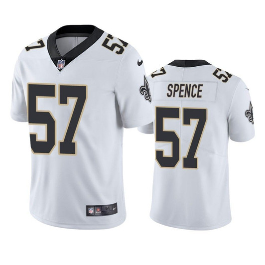 Noah Spence New Orleans Saints White Vapor Limited 3D Jersey
