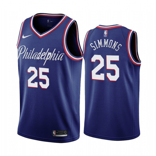 Philadelphia 76Ers Ben Simmons Navy 2019-20 City New Uniform Jersey