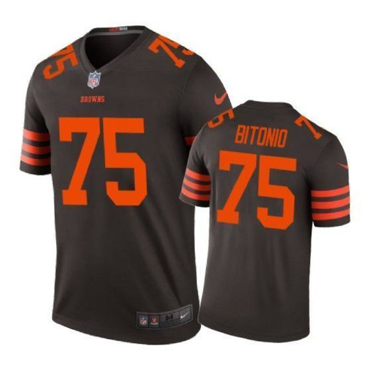 Cleveland Browns 75 Joel Bitonio Color Rush 3D Jersey