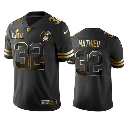 Tyrann Mathieu Chiefs Black Super Bowl Liv Golden Edition 3D Jersey
