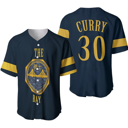 Stephen Curry Golden State Warriors City Edition Navy Jersey Baseball Jersey