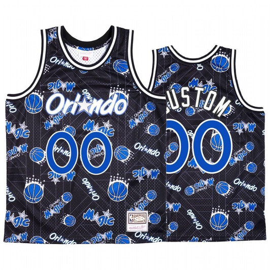 Custom #00 Orlando Magic Blue Tear Up Pack Jersey
