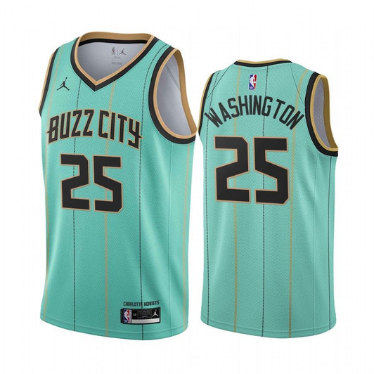 P.J. Washington Charlotte Hornets 2020-21 Mint Green Buzz City Jersey