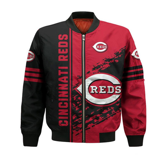 Cincinnati Reds Bomber Jacket Quarter Style - MLB