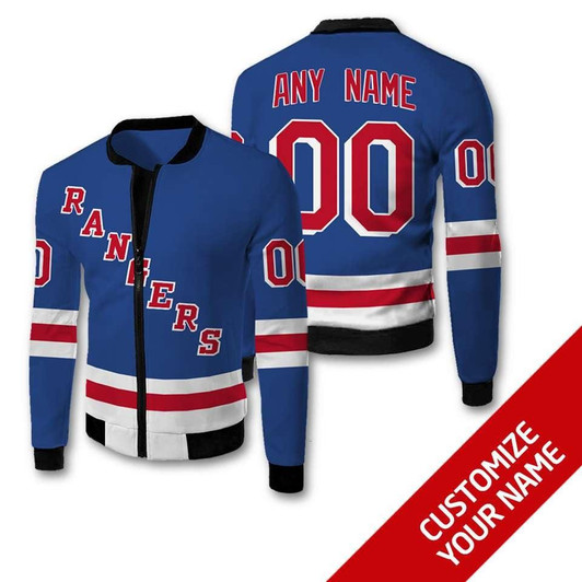 Texas Rangers Mlb Baseball Team Blue Custom Number Name Jersey Style Gift For Rangers Fans Fleece Bomber Jacket