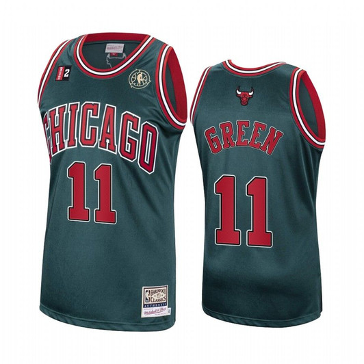 Javonte Green #11 Chicago Bulls Hardwood Classics Jersey Green