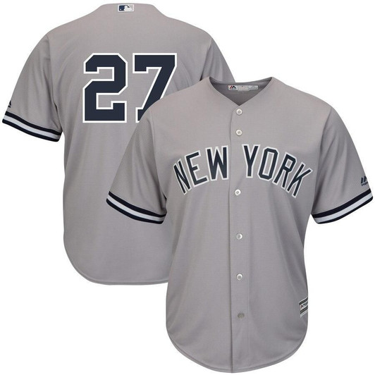 Giancarlo Stanton New York Yankees Majestic Cool Base Player Replica Gray 3D Jersey