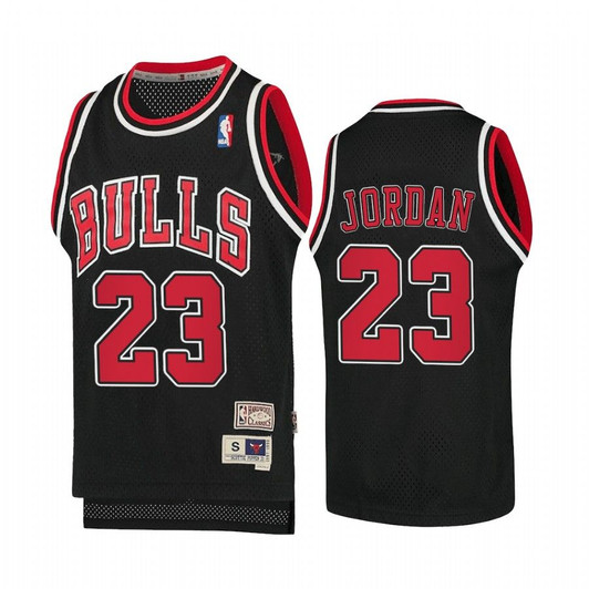 Michael Jordan Chicago Bulls Hardwood Classics Youth Jersey - Black