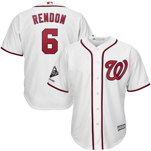 Anthony Rendon Washington Nationals Majestic 2019 World Series Champions Home Official Cool Base Bar Patch Player Jersey White