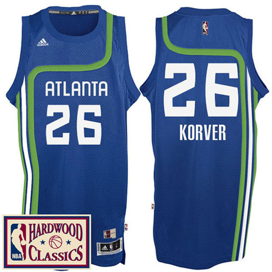 Male 2016-17 Season Atlanta Hawks #26 Hardwood Classics Throwback Royal Jersey Kyle Korver Jersey
