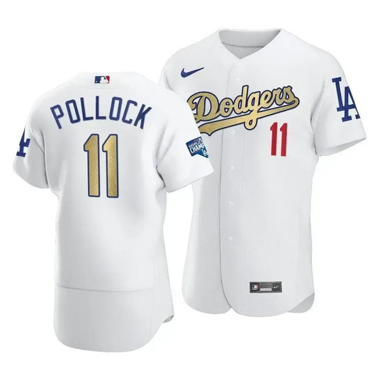 Los Angeles Dodgers A.J. Pollock #11 2021 Gold Program Jersey