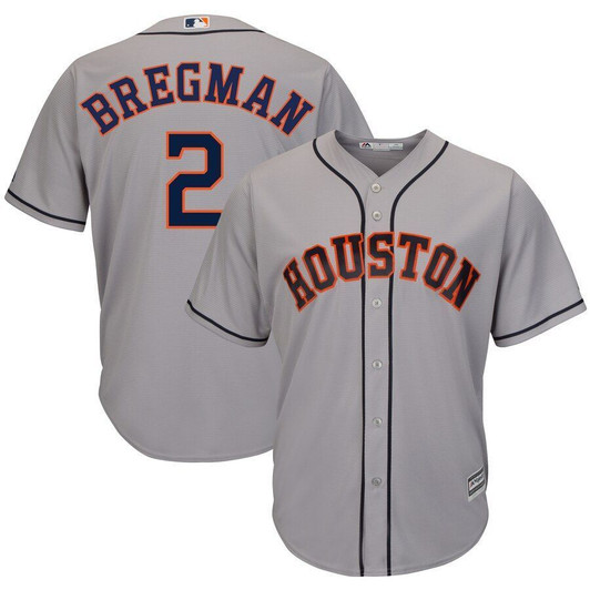 Alex Bregman Houston Astros Majestic Road Official Cool Base Player Jersey Gray 2019