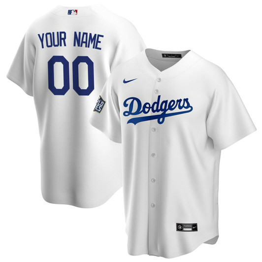 Men'S Los Angeles Dodgers White 2020 World Series Bound Custom Baseball Jersey Mlb Baseball Jersey377