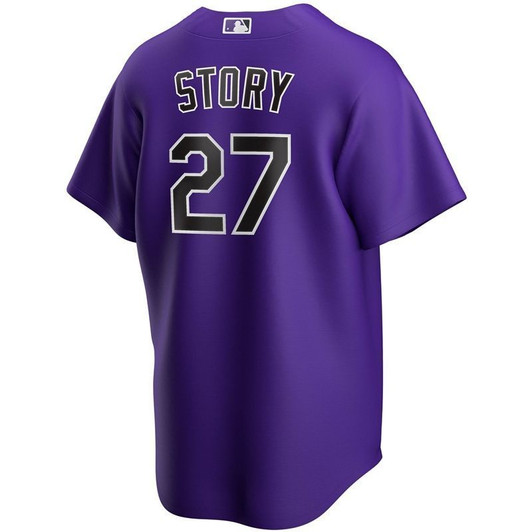 Colorado Rockies Trevor Story #27 2020 Mlb Purple Jersey