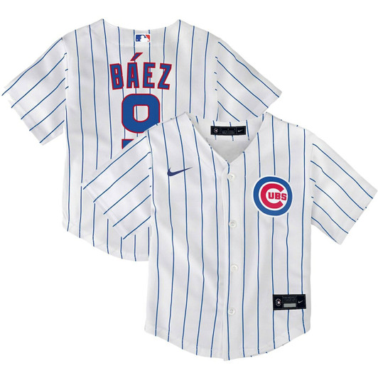 Toddler Chicago Cubs Javier Baez White Home Player Baseball Jersey Mlb Baseball Jersey1059